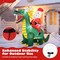 6.7FT Christmas Inflatable Santa on Dinosaur with Built in LEDs